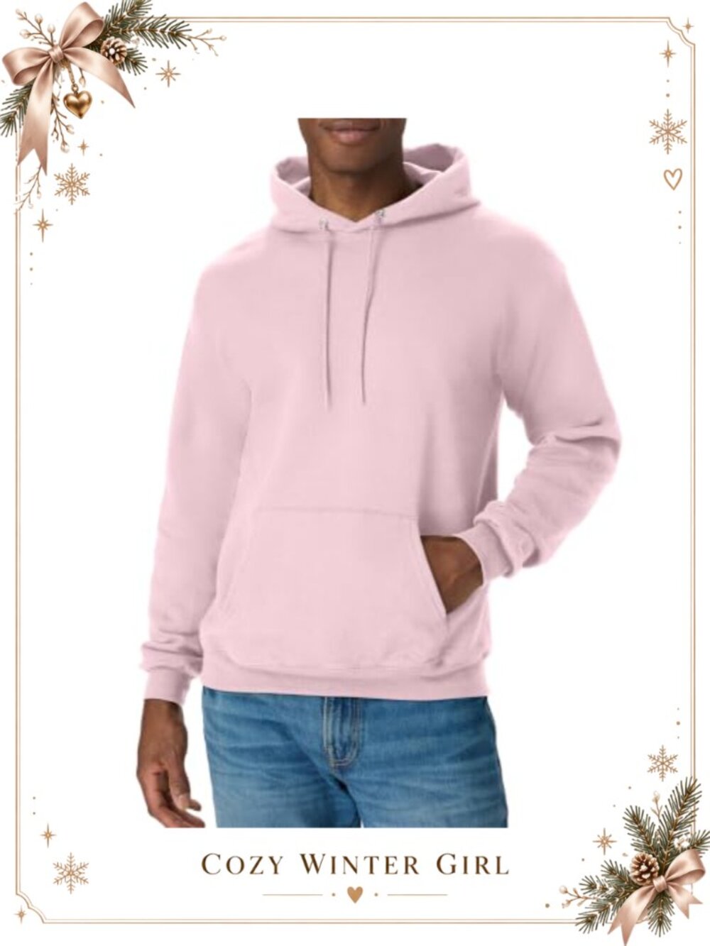 Midweight Fleece Pullover Hoodie Sweatshirt with Kangaroo Pocket